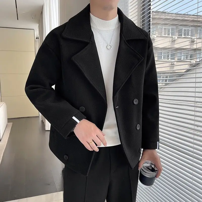 الرجال كسول Sle الكورية Faion تنوعا فضفاض منقوشة الصوفية Jaet أعلى ربيع الخريف نظام الملح ملابس خارجية ألياف البوليستر #2