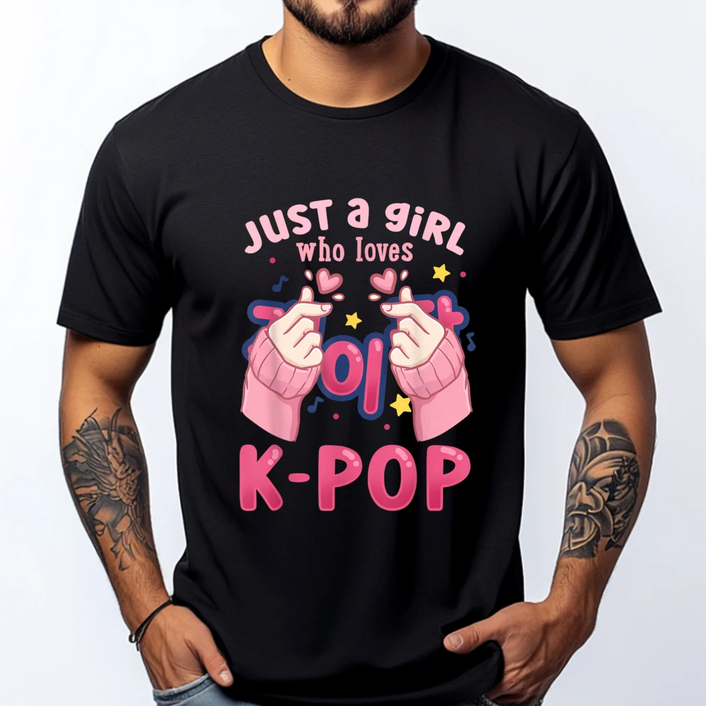 

K Pop Just A Who Loves Luxury T Shirt Men High Quality High Quality Men's T-Shirt