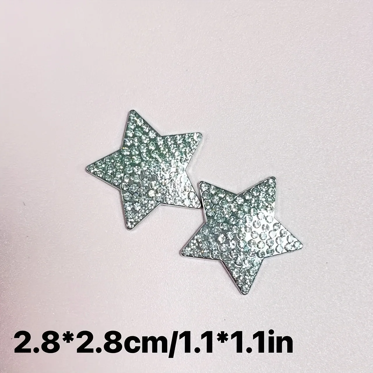 10 Uds. De pentagrama blanco y rosa con diamantes brillantes, estrella hueca, amor, funda de teléfono basura, decoración de Ipadcase, accesorios para manualidades DIY