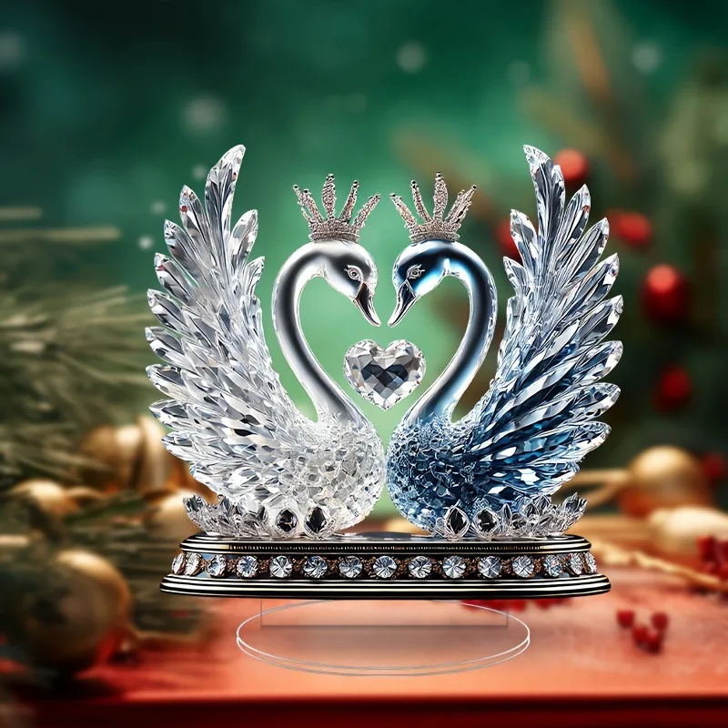 1PCS Love Swan Home Decoration Sculpture Desktop Decoration Sculpture Festival Atmosphere Decoration Couple Gift