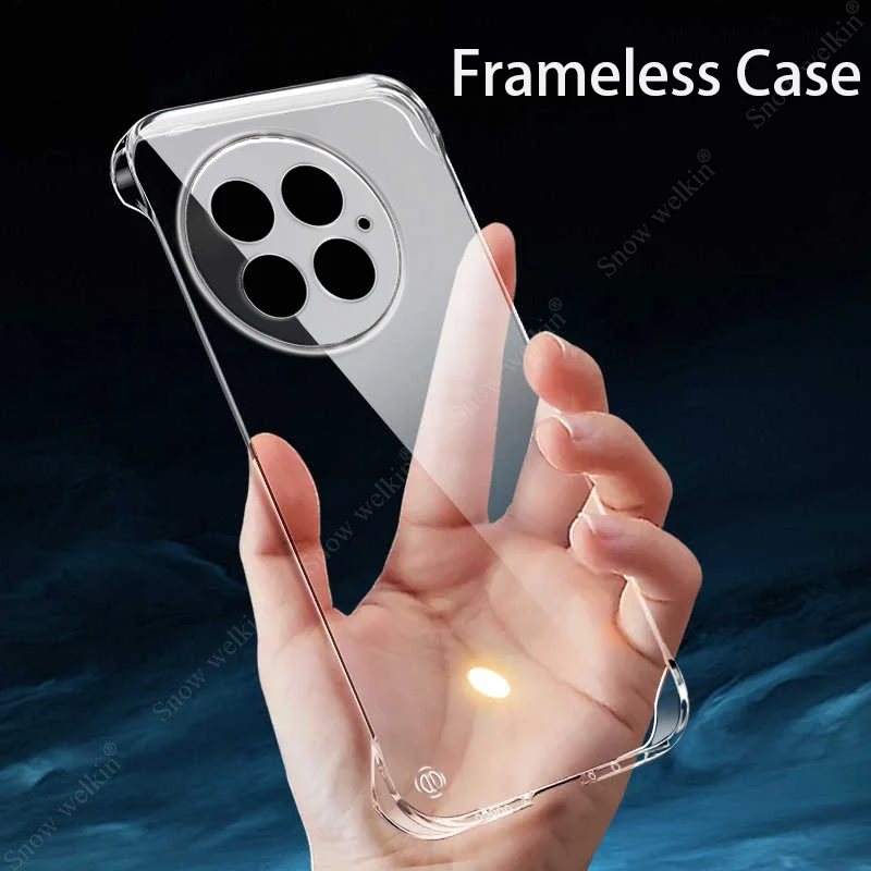 Frameloze slanke doorzichtige plastic pc-harde hoes voor OnePlus 13 One Plus 13 13R 13T 13S 12 12R 11 11R 10T 10 9 8 Pro 9R 9RT telefoonhoes
