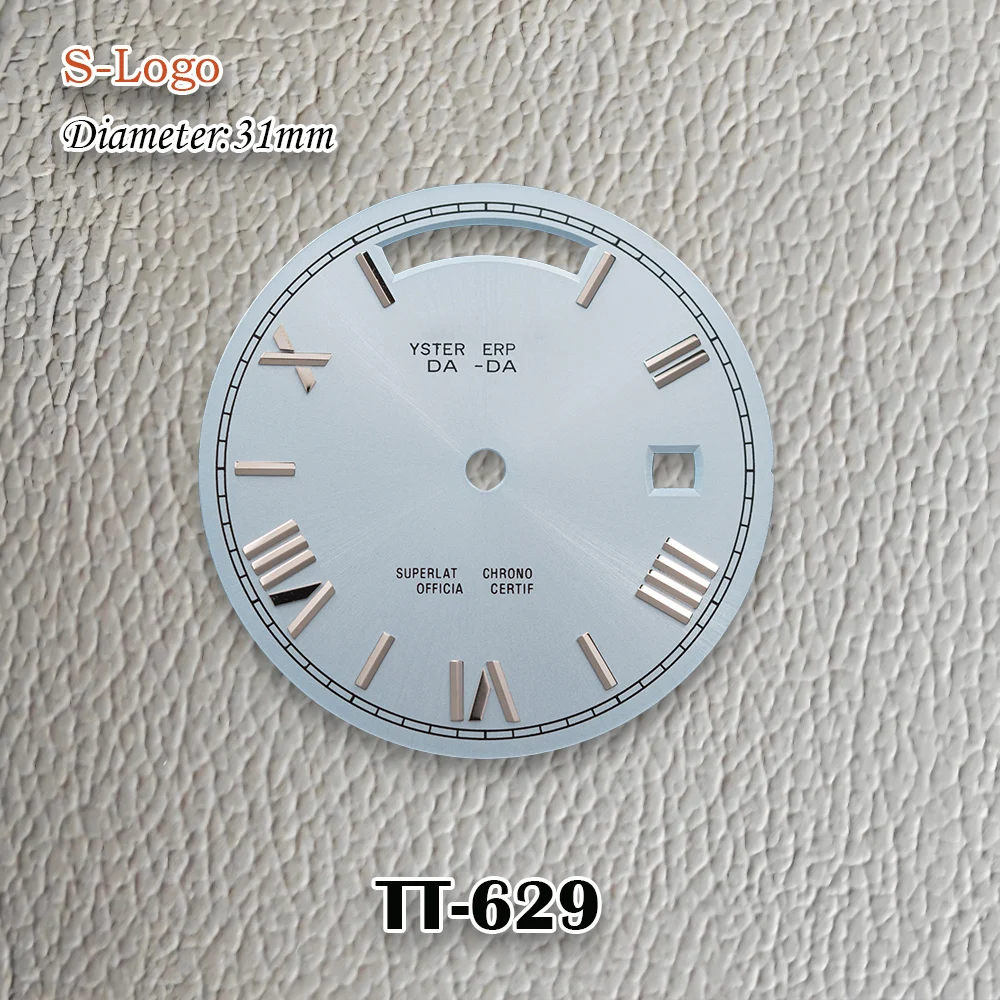 جديد 31 مللي متر S شعار الأخضر روما الهاتفي الفضة الهاتفي مناسبة لحركة 8285 لا مضيئة ساعة عالية الجودة تعديل الملحقات