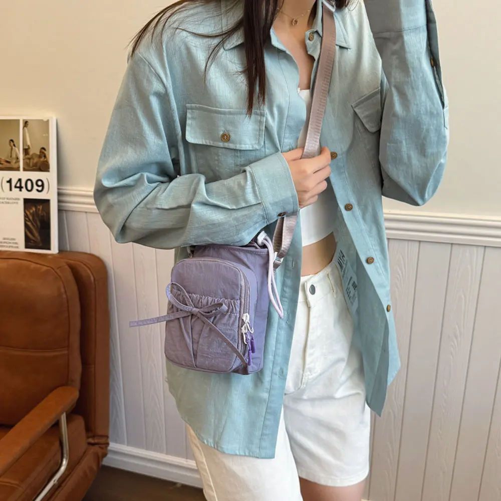 New Outdoor Lightweight Butterfly-Shaped Crossbody Bag, Waterproof Mobile Phone Bag, Insulated Water Bottle Bag, Women's Shoulder Bag view 5
