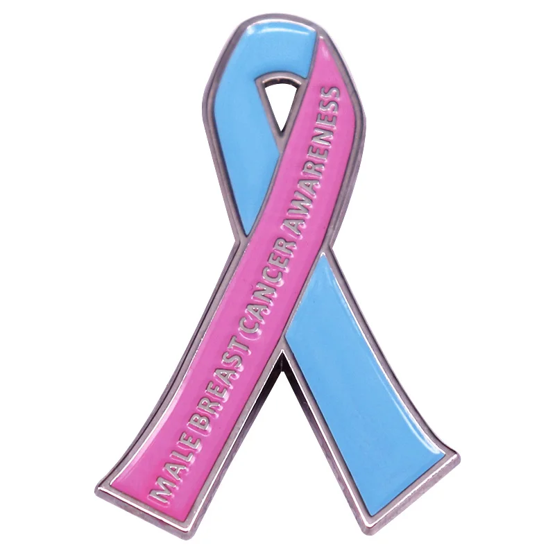 

Male Breast Cancer Awareness Ribbon Enamel Pin Brooch Jewelry Backpack Decorate