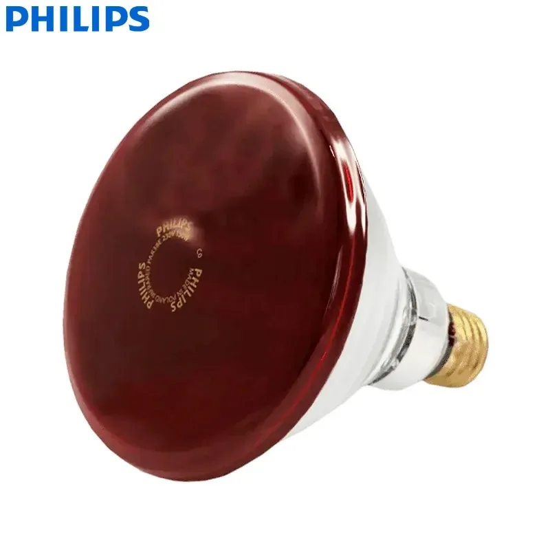 Lámpara Infrarroja Philips PAR38 150W E27, Luz Incandescente Roja de Calor para Uso Humano, IR Comfort 230V, Bombilla para Cuidado de la Salud y Relajación