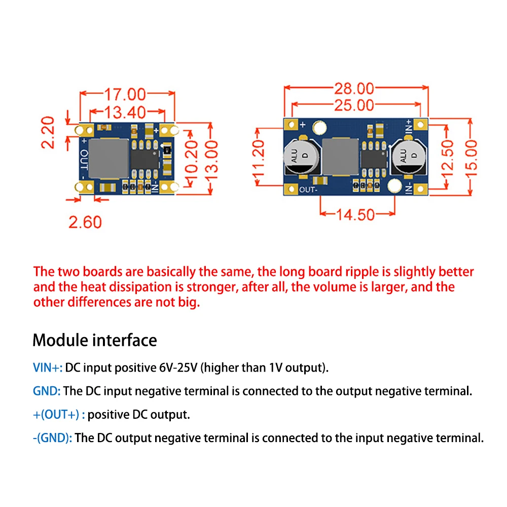 DC-DC 6V-30V To 5V 9V 12V Mini Step-down Power Supply Module 3A Voltage Regulator For Arduino 93% Conversion Efficiency