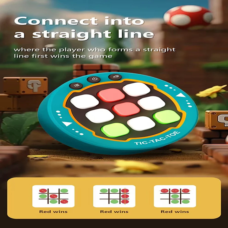 1 قطعة-Tic-Tac-Toe مجلس ألعاب إلكترونية متعددة الوظائف مونتيسوري لغز الجدول لعبة الشطرنج مجموعة الشطرنج المحمولة للبالغين والأطفال #2