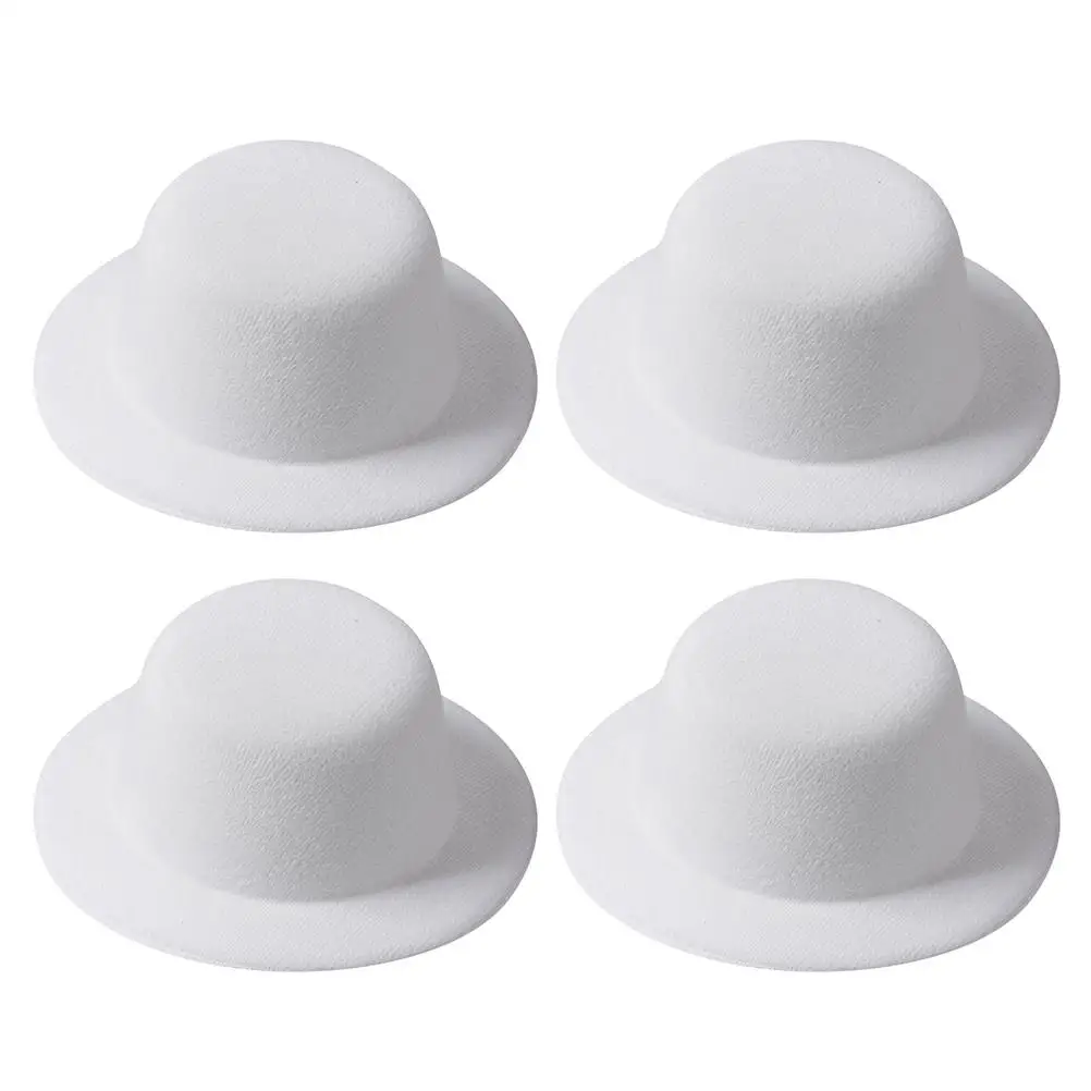 

4Pcs Mini Small Formal Hats Accessories Hair Clip Hat White Net Hair Clip Diy Tops Hats Hairpin Hat Decorations