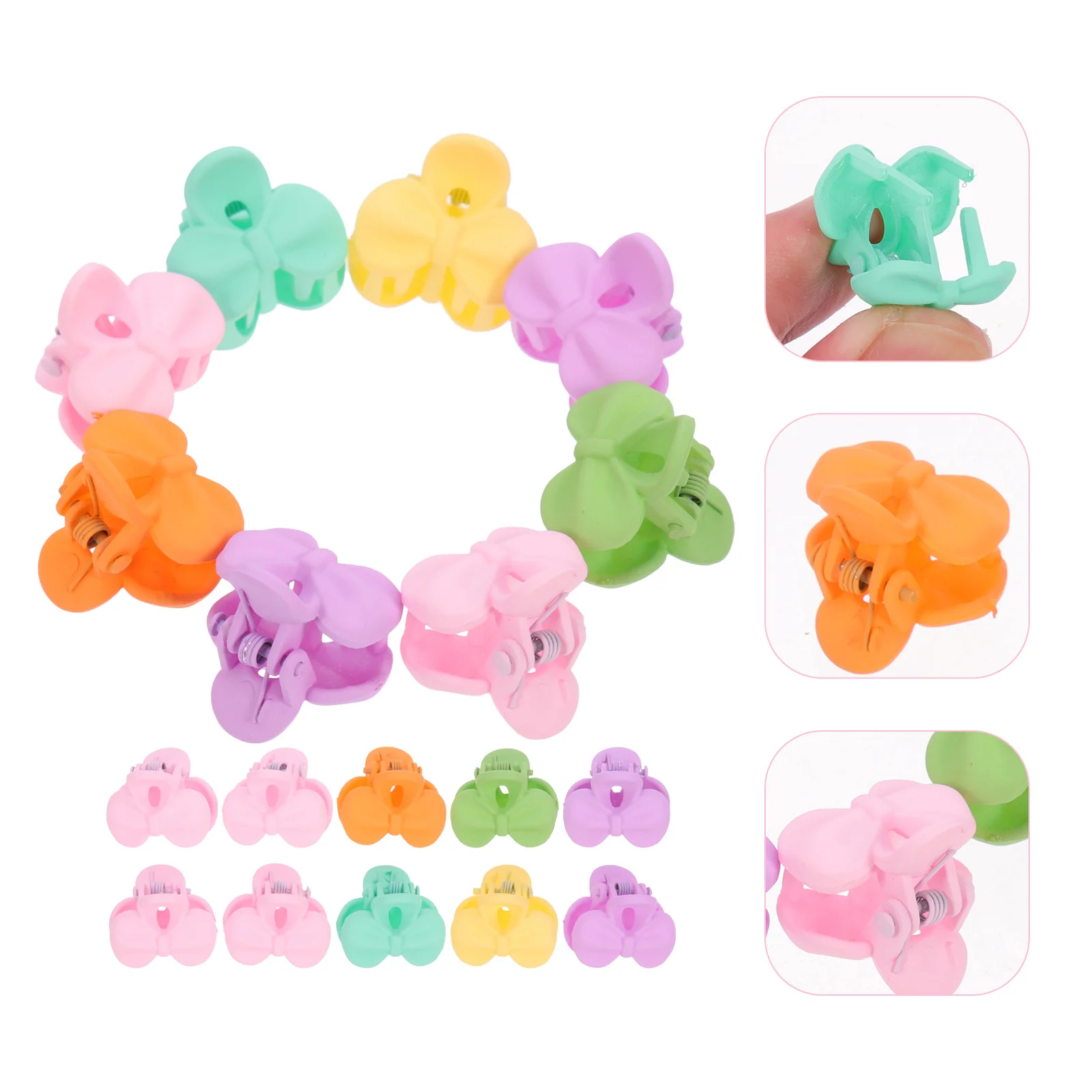 20Pcs Jepit Rambut Kecil untuk Anak Perempuan, Jepit Rambut Mini untuk Rambut Tipis, Desain Jepit Rambut Mini dengan Pita yang Menggemaskan untuk Anak-anak