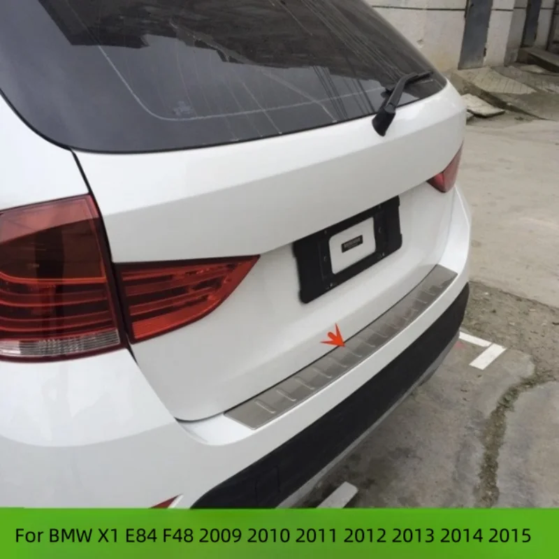 

For BMW X1 E84 F48 2009 2010 2011 2012 2013 2014 2015-2023Rear Bumper Protector Sill Trunk Rear Guard Tread Plate Cover Trim