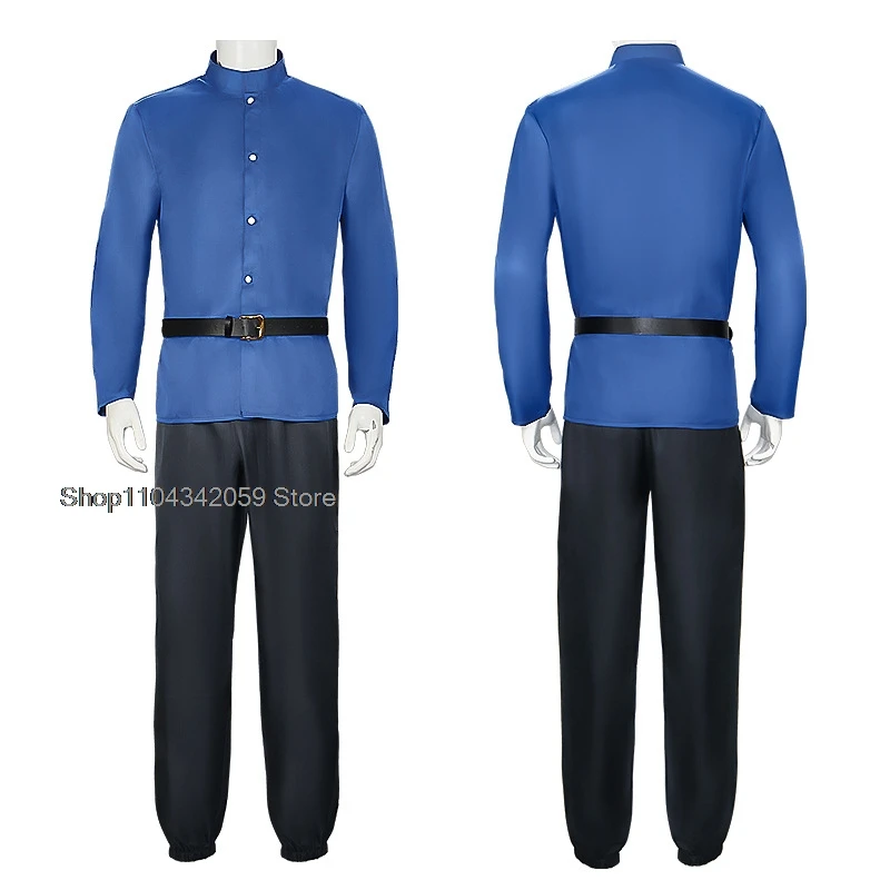 Anime Orb: On The Movements Of The Earth Rafal Cosplay Costume Blue Top Pants Uniform Suit Adult Unisex Halloween Outfit