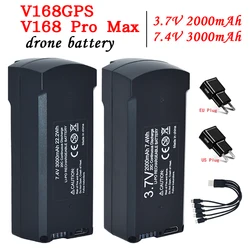 GPS V198 7.4V 3000mAh Battery RC Four sided Aircraft V168 PRO MAX 3.7V 2000mAh Drone Backup Battery with Charging Accessories