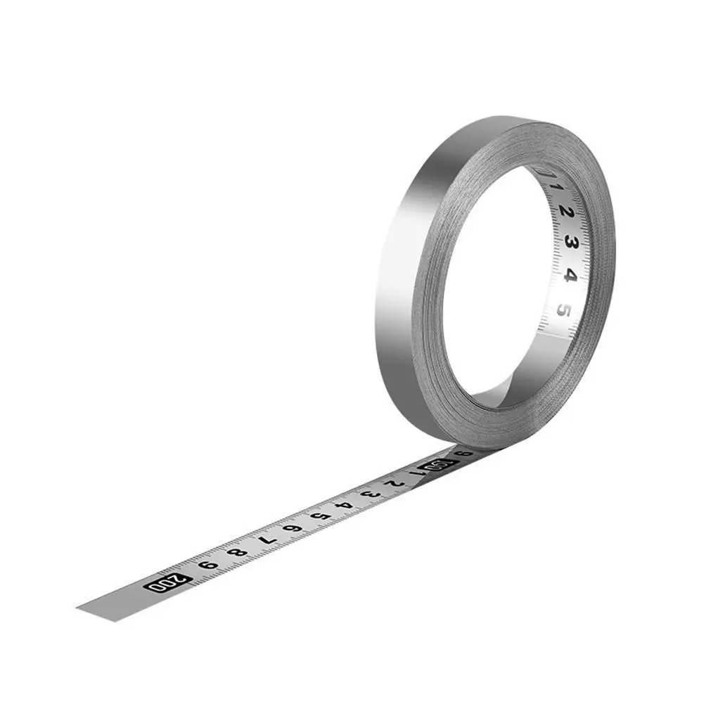 Self-Adhesive Measuring Tape Stainless Steel Workbench Ruler Adhesive Backed Tape Measure Metric Scale Rust-Proof Ruler