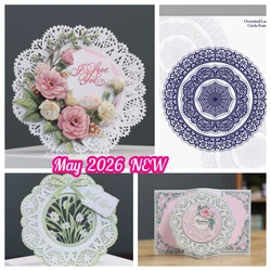 Oversized Lace Circle Frame Die Set Intricately Woven Metal Cutting Dies for DIY Handmade Scrapbook Greeting Card May 2026 New