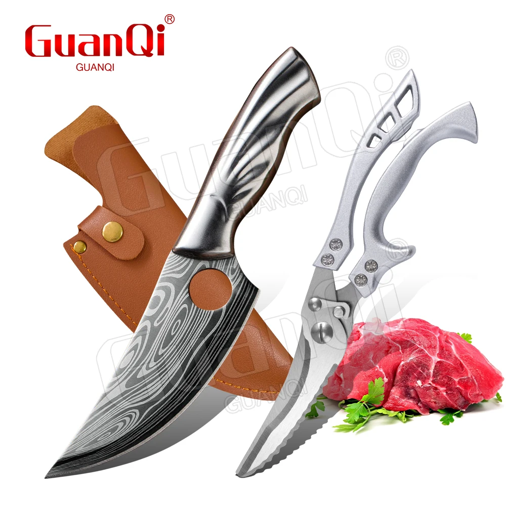 

Stainless Steel Boning Knife 5CR15 Steel Forged Chef Knife Wooden Handle Meat Cleaver Fruit Fishing Kitchen Knife Cooking Tools