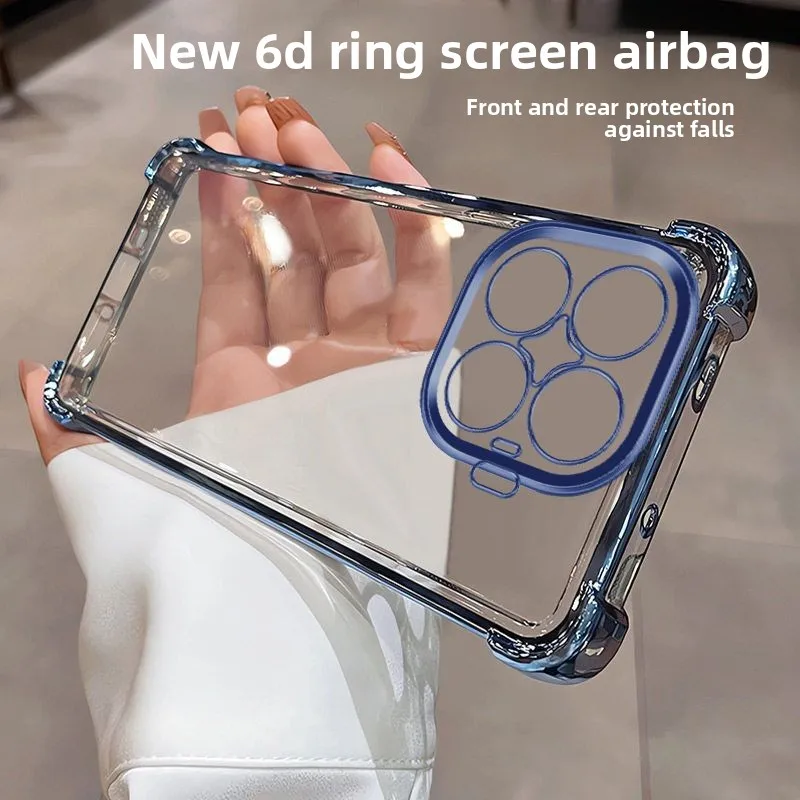 For Xiaomi 17T/15T Pro Case High-transparency TPU Electroplated Frame Fingerprint Resistant Cover For Mi 17 T Pro Bumper Funda