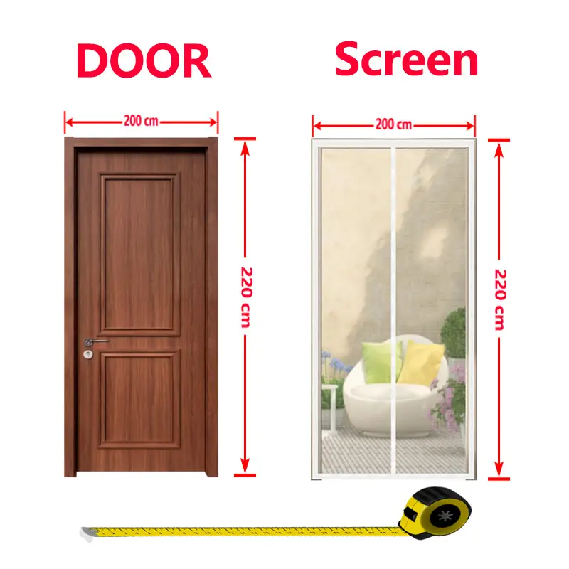 White Magnetic Door Screen Window Mosquito Net Customized Size Indoor and Outdoor Fly and Insect Proof Invisible Transparent - Image 6