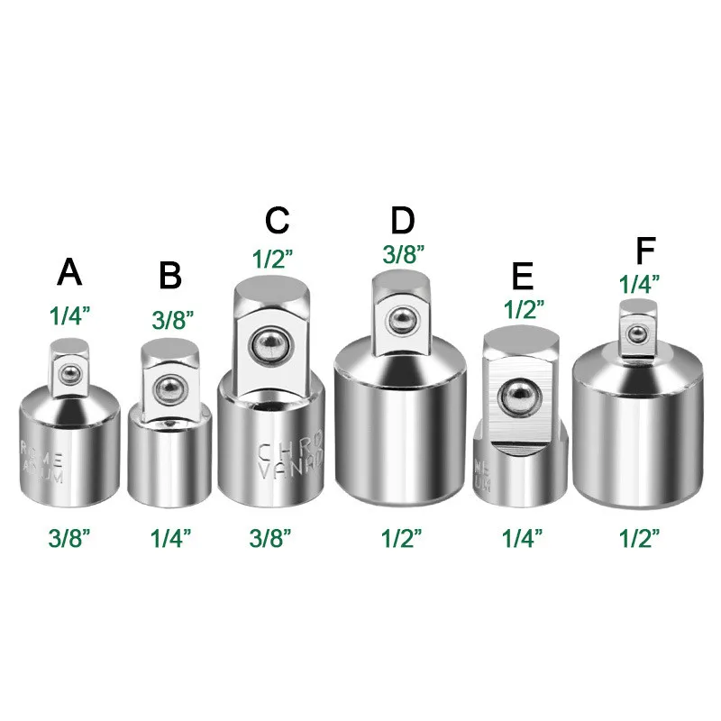 Vanyibro Adaptateur De Douille Réducteur 1/4 Femelle Vers 1/2 Mâle - Acier Cr-V Chromé, Robuste Et Polyvalent