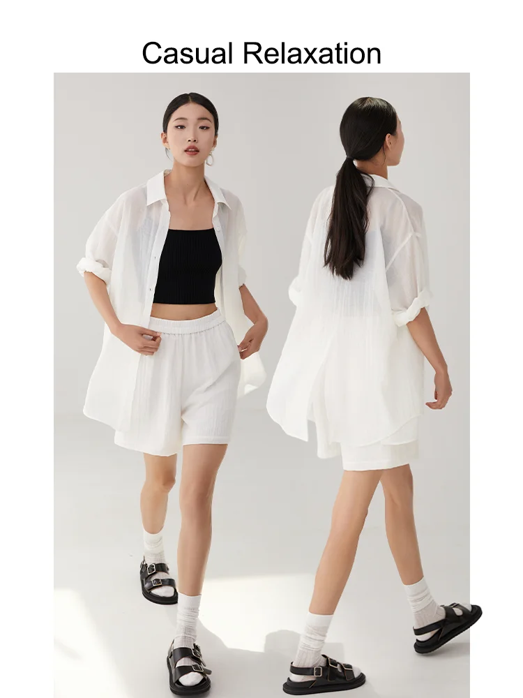 Dames zomer nieuwe Sle dunne witte zonbescherming irt jas woon-werkverkeer eenvoudige Ba split casual ontspanning rechte tube top