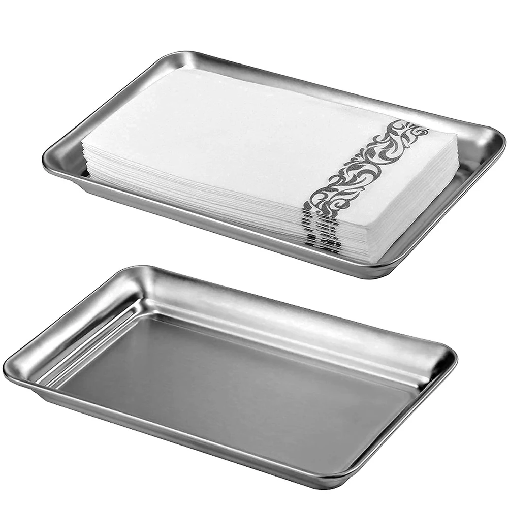 1PC Nail Art Equipment Plate Stainless Steel Doctor Surgical Dental Tray Cosmetic Storage Tray False Nails Dish Supplies Tools