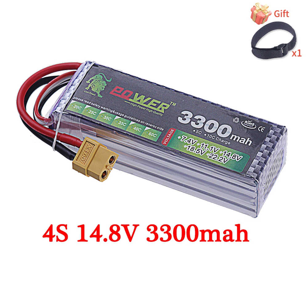 60C Lipo Batterie 3300mAh 7,4V 11,1V 14,8V 22,2V Batterie 2S 3S 4S 6S Mit T XT60 Stecker Für RC Auto Lkw Hubschrauber Teile