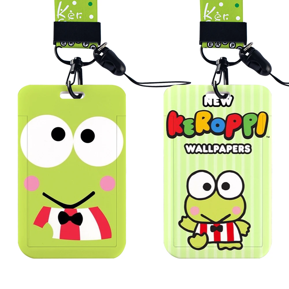 W Groothandel Custom Sanrio Schattige Kikker Lanyard Kinderen Id Badge Houders Vrouwen Identificatie Kaart Geval Nek Riem