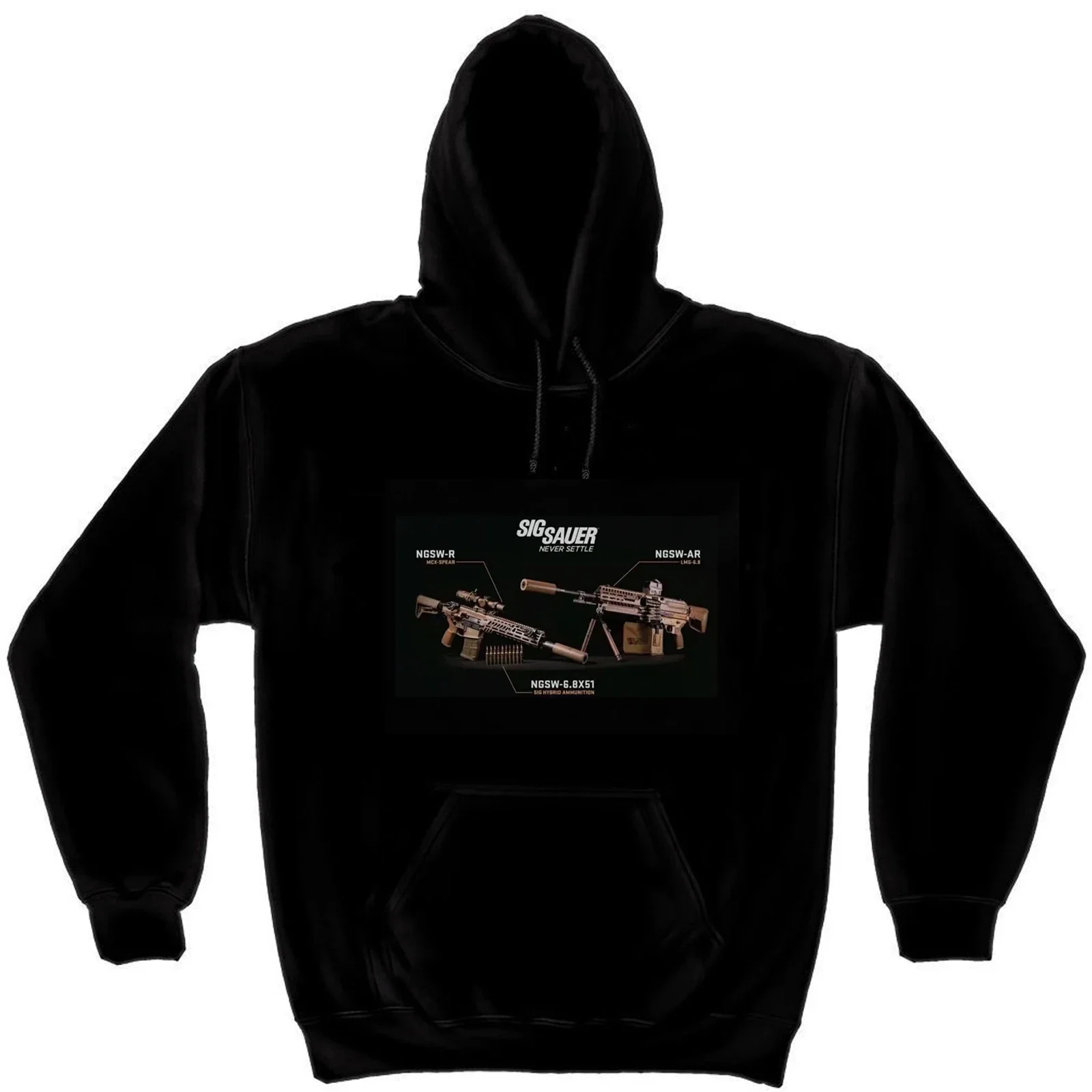 

US Army NGSW-AR Machine Gun and NGSW-R Rifle Pullover Hoodie 100% Cotton Comfortable Casual Mens Sweatshirts Fashion Streetwear