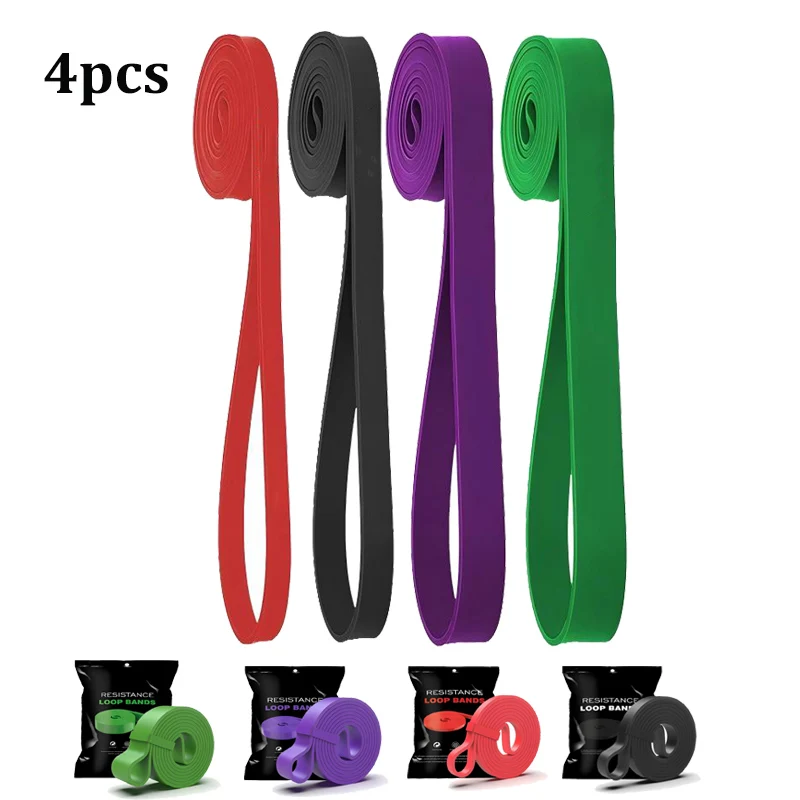 4pcs Pull Up Assistance Bands 4-Level Resistance Bands for Working Out Gym Exercise Bands for Full-Body Training Fitness image 3