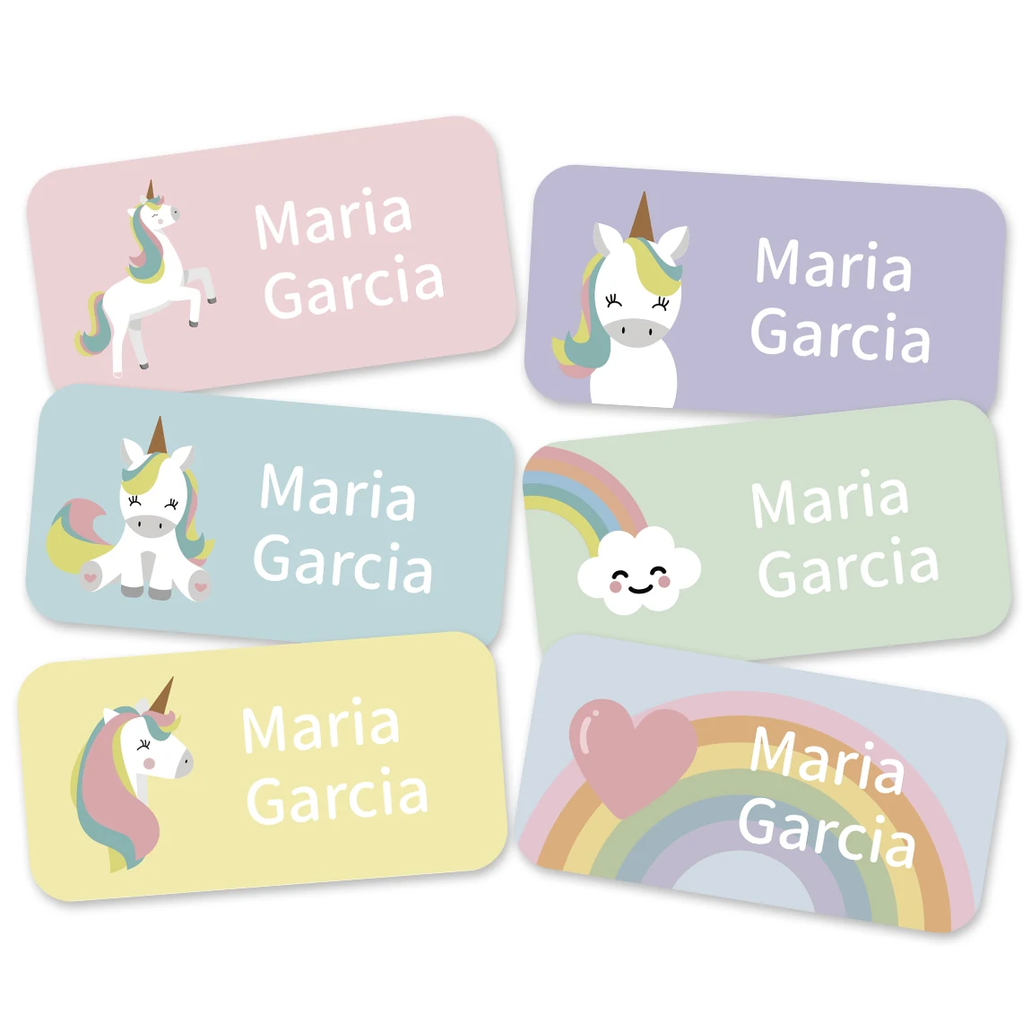 72pcs Personalized Kids Name Labels, Cute Animal Custom Name Stickers for Water Bottles, Notebooks & Supplies