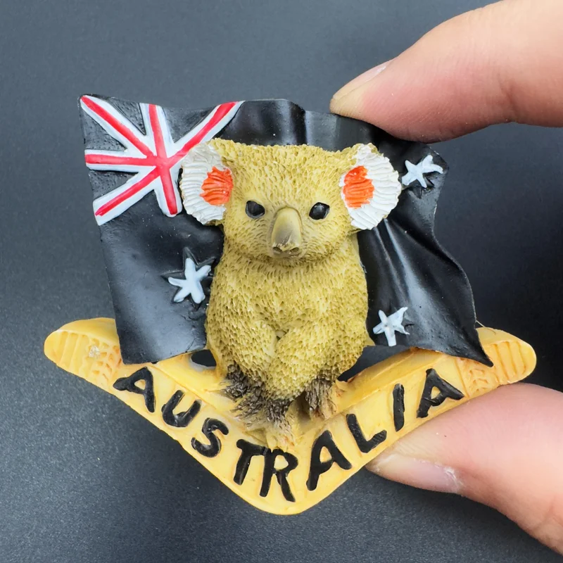 الراتنج الأسترالية كوالا العلم الإبداعية الثلاجة ملصق الإبداعية السياحة تذكارية المغناطيسي الشريط الحرف ديكور المنزل #2