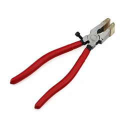 Glass Running Pliers with Rubber Tips for Glass Cutting Pliers with Curved Jaws for Mosaics Breaking Tool