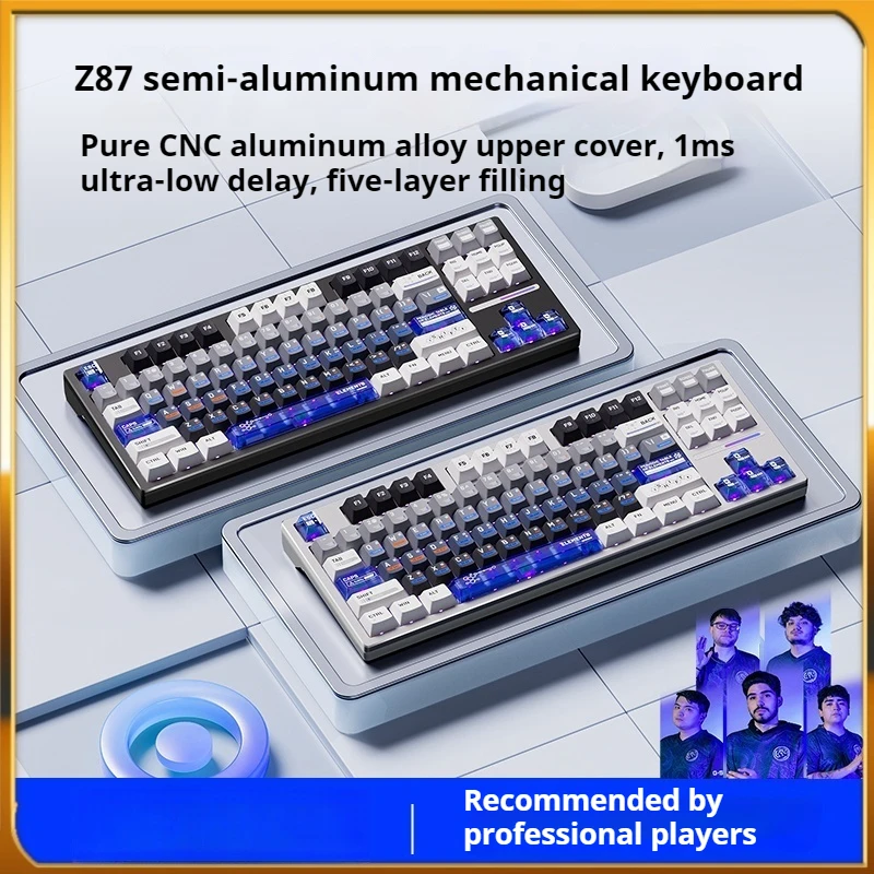 Z87 Esports Game Player Wireless Mechanical Keyboard Supports Hot Swappable Three Connection Methods Gasket Structure 87 Keys