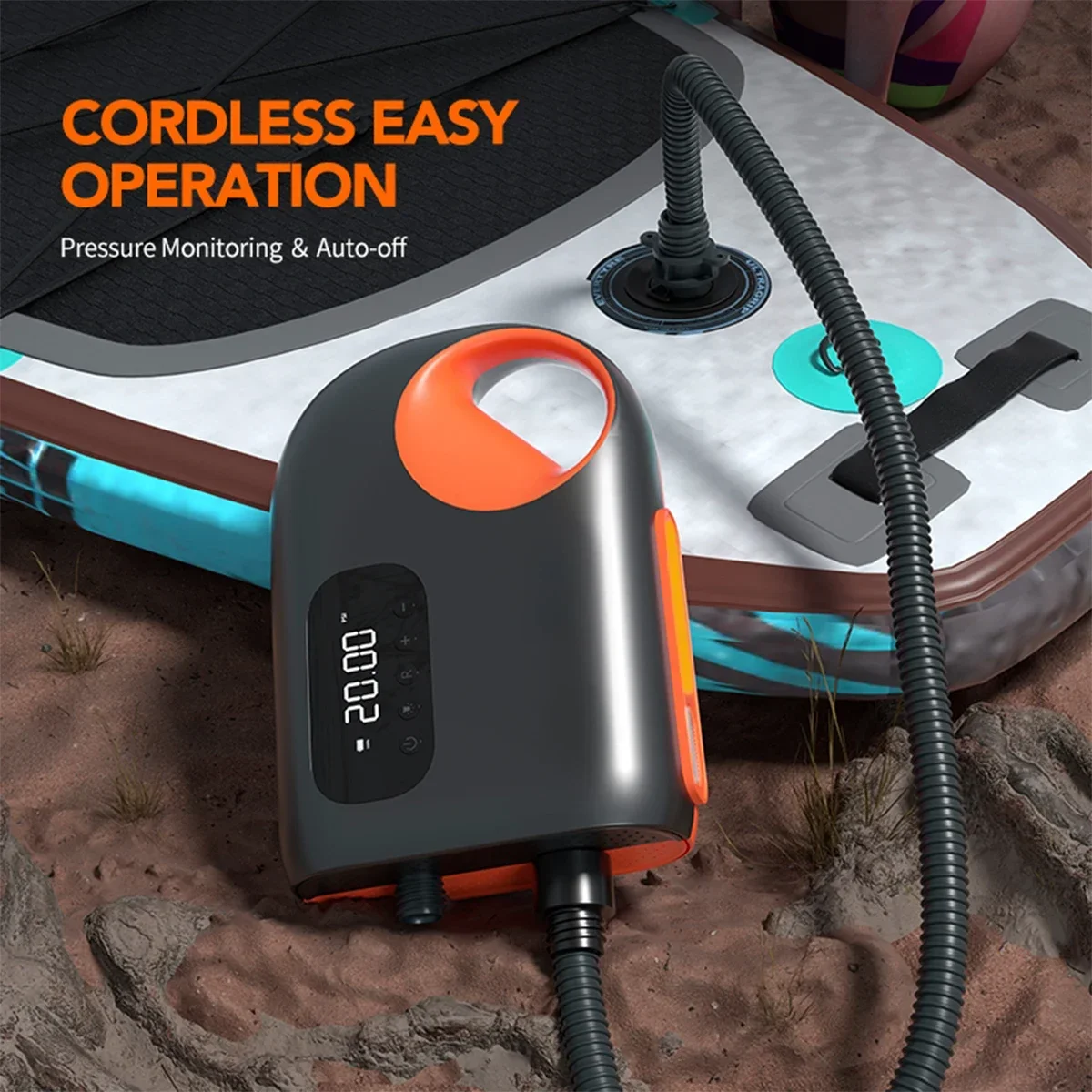 20Psi Dc نفخ السلكية مضخة هواء كهربائية عالية السرعة ضاغط للخارجية تصفح مجداف مجلس Airbed سوب قارب كاياك #4