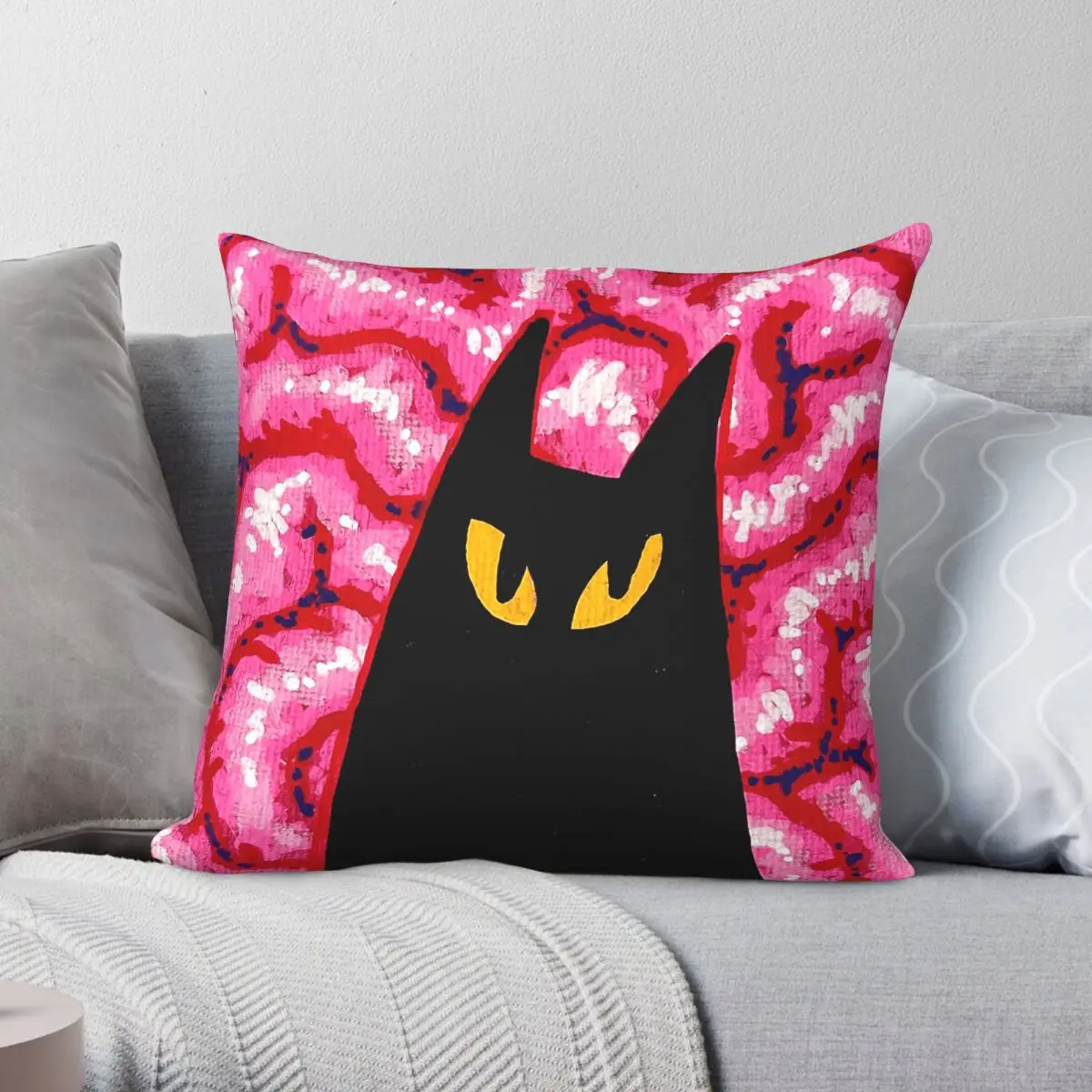 This Is Edward Void Cat Square Pillowcase Polyester Linen Velvet Creative Zip Decor Throw Pillow Case Sofa Seater