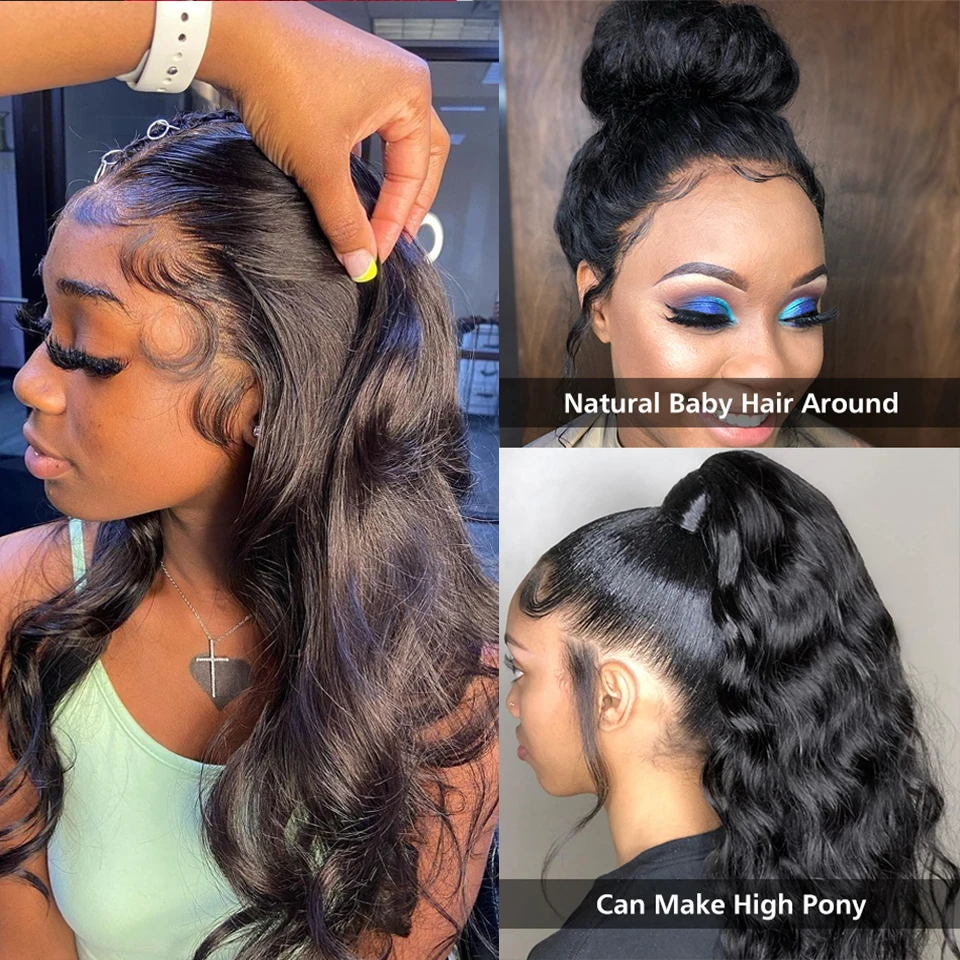 Body Wave 360 Lace Frontal Wig Pre Plucked Human Hair Wigs For Women Brazilian 34 32 30 Inch Loose Deep 13x4 13x6 Lace Front Wig