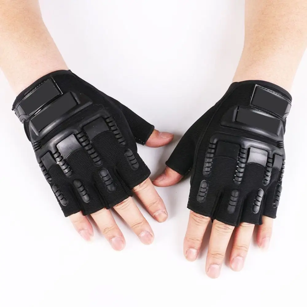 1 Pair High Quality Motorcycle Gloves Anti-Slip Half Finger Mittens Wear-Resistant Fingerless Men\'S Gloves