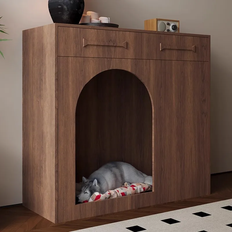 Kennel Cabinet Indoor Pet Luxury Villa Dog House Locker Solid Wood