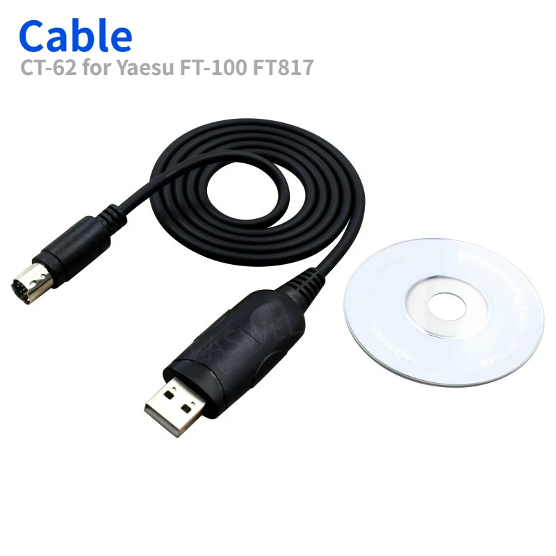 CT-62 CAT USB Programming Cable To MINI DIN 8 Pin for Yaesu Radio FT-100D FT-817 FT-857 FT-897 VX-1700 USB Programming Cables