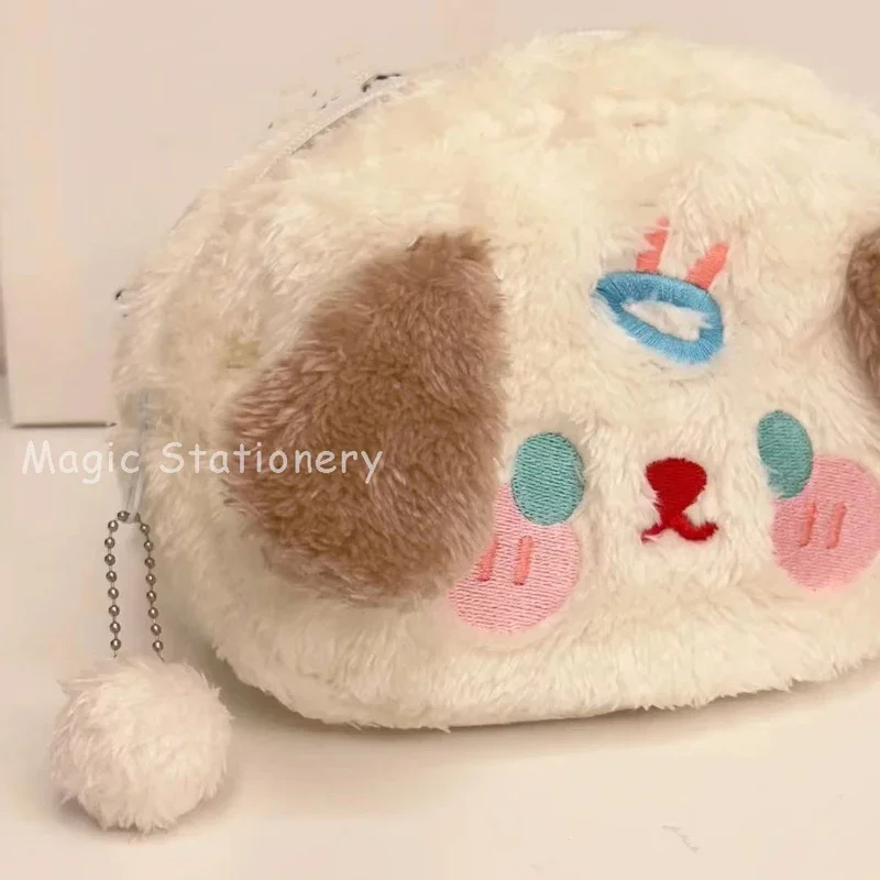 Imagem -02 - Kawaii Plush Lápis Case para Meninas Bonito dos Desenhos Animados Pen Bolsa Bolsa de Grande Capacidade Papelaria Coreana Material Escolar Volta às Aulas