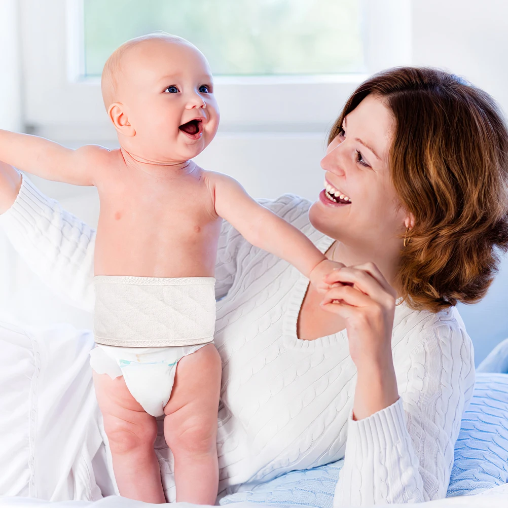 

6 Pcs Cotton Baby Belly White Newborn Umbilical Cord Protector Infant Binder Wrap Soft Comfortable Skin friendly Elastic