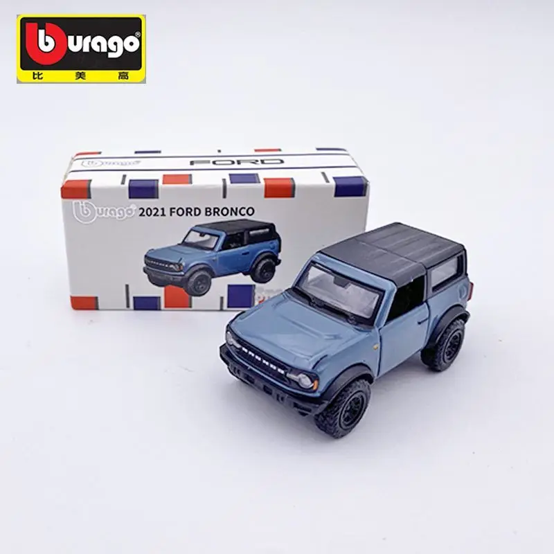 

Bbrago 1/64 Ford Bronco Alloy Car Model Off-Road Simulation Toy with Openable Doors for Boys Collection Gift