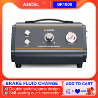 ANCEL BR1000 Brake Bleeder Kit 0.2MPa Automotive Brake Fluid Change Machine with One Person Adjustable Pressure Professional