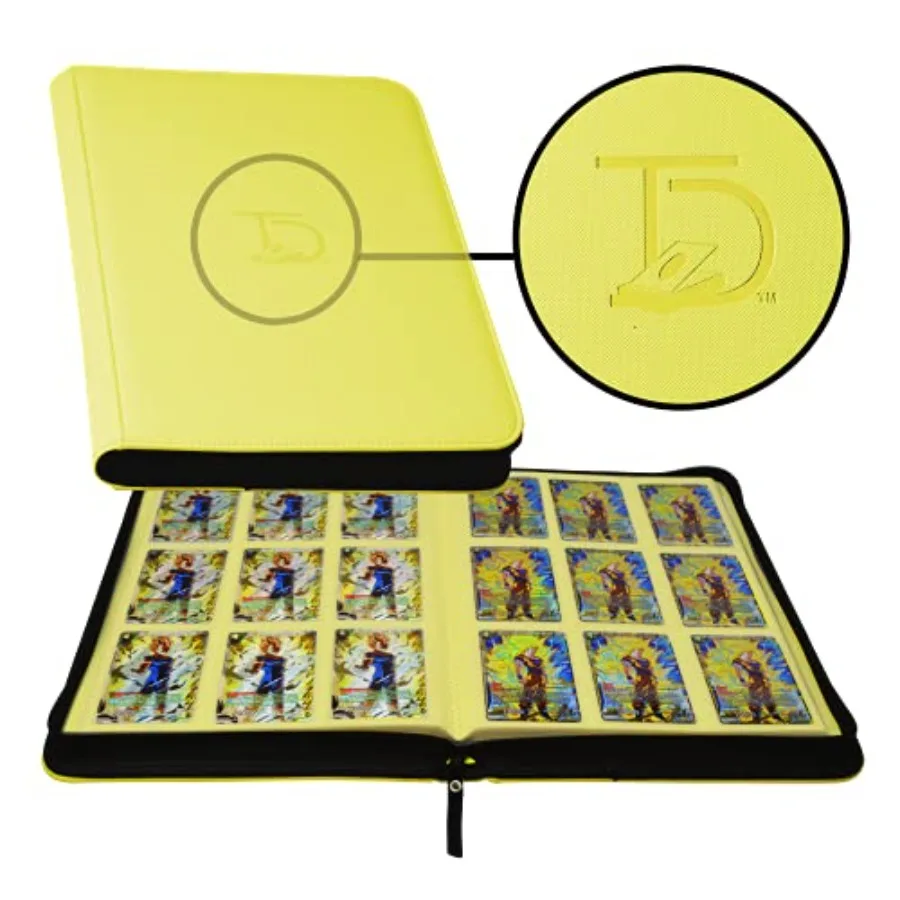

500 Card Ringless Zip Binder Pro - 9-Pocket Pages Side Load Sleeve TCG Storage Portfolio Compatible with Pokemon Yu-Gi-Oh One P