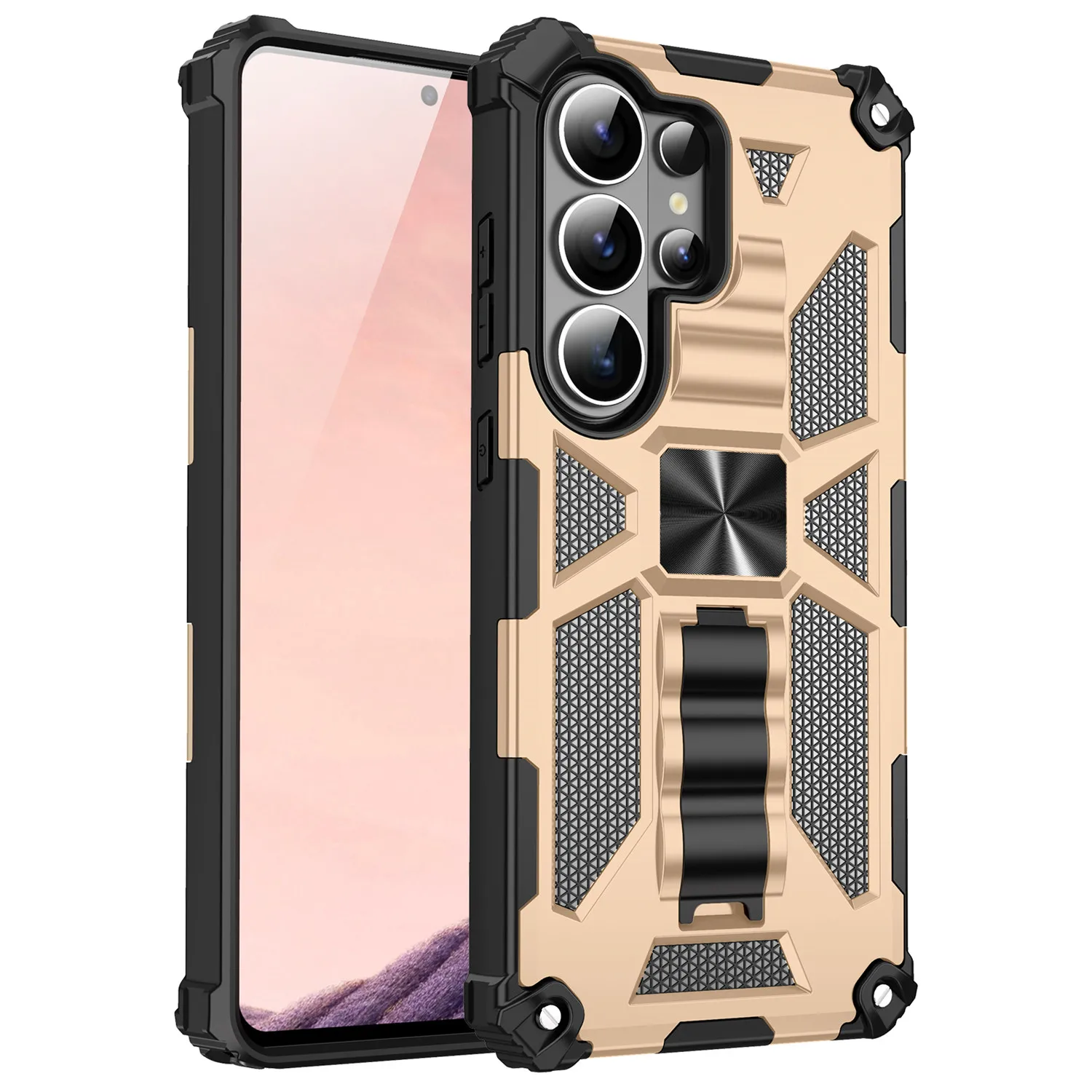 Tarnmuster Anti-Schock-Hülle für Samsung Galaxy S26 Ultra S25 FE S24 A56 A16 A17 A37 A57 Militärische Rüstung mit Integriertem Ständer – Detail 13