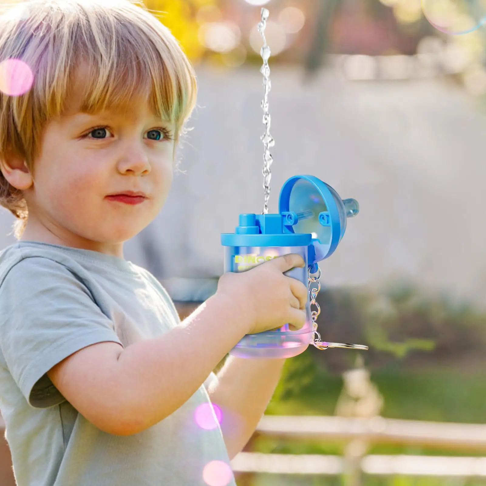 Kids Water Soaker Toy Light Up Pool Squirter Milk Bottle Shape Outdoor Prank Summer Beach Toy for Boys Girls Children