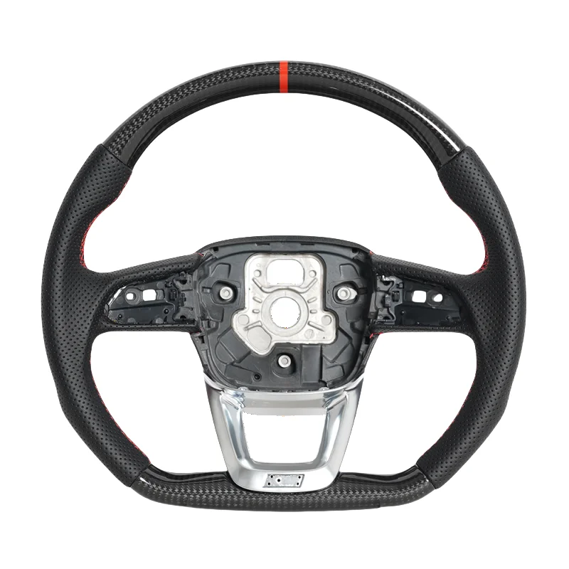 

Real Carbon Fiber Hand-Stitched Steering Wheel for Audi Q7 SQ8 Q8 Q5L Q5 Steering Wheel 2021