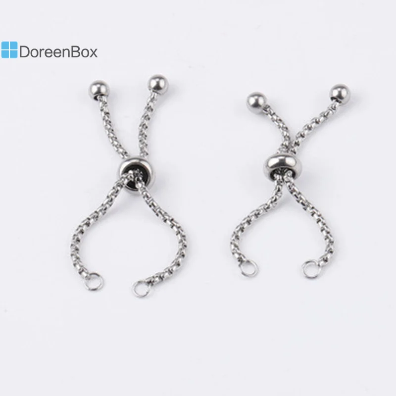 1 Piece Stainless Steel Adjustable Finger Rings Chains Gold Color Connectors Findings For DIY Making Charms Jewelry 4.5cm-5cm