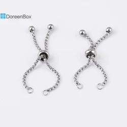 1 Piece Stainless Steel Adjustable Finger Rings Chains Gold Color Connectors Findings For DIY Making Charms Jewelry 4.5cm-5cm
