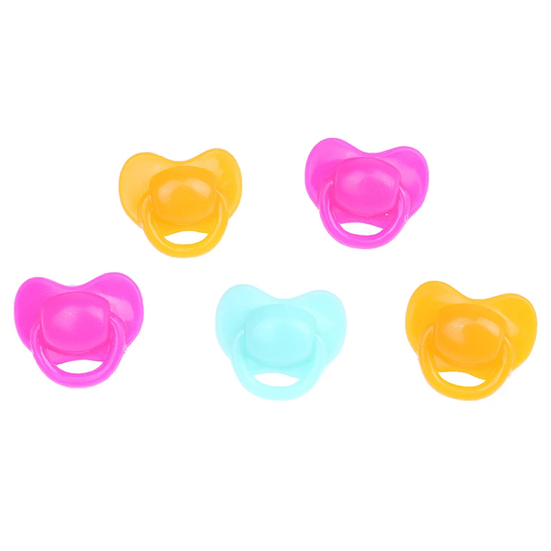 

20Pcs Miniature Doll Pacifier Expression Pacifier Toy Accessories Plastic Toys Playhouse Toys Children's Doll House Random Color