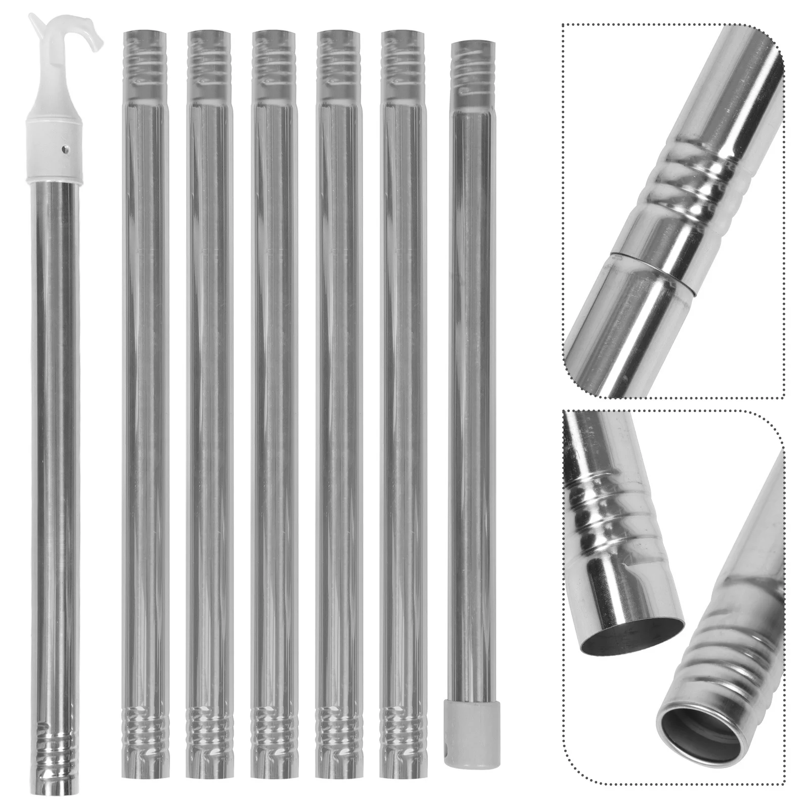 

2.8M Stainless Steel Window Pole Hook Blind Tilt Wand For Roof Windows Waterproof Shade Opener Tool Awning Reach Rod - Push